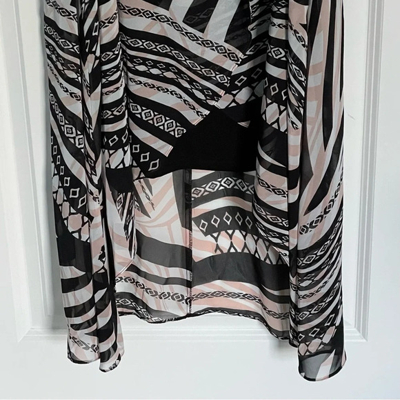 Joseph Ribkoff Semi-Sheer Faux Wrap Printed Dress - 29499 - Picture 7 of 16